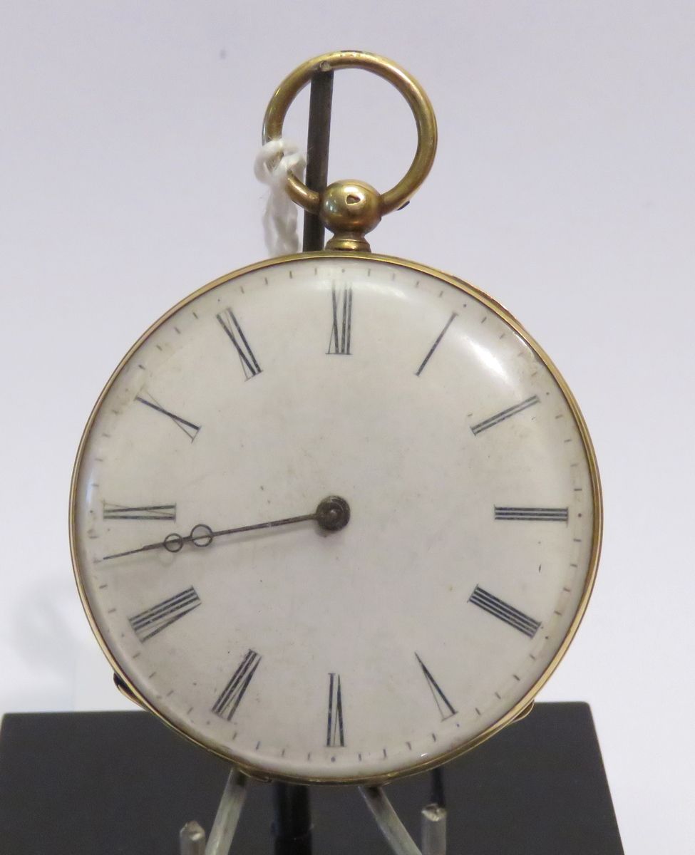 Null Pocket watch in 18K yellow gold. Mechanical winding by key (not supplied; d&hellip;