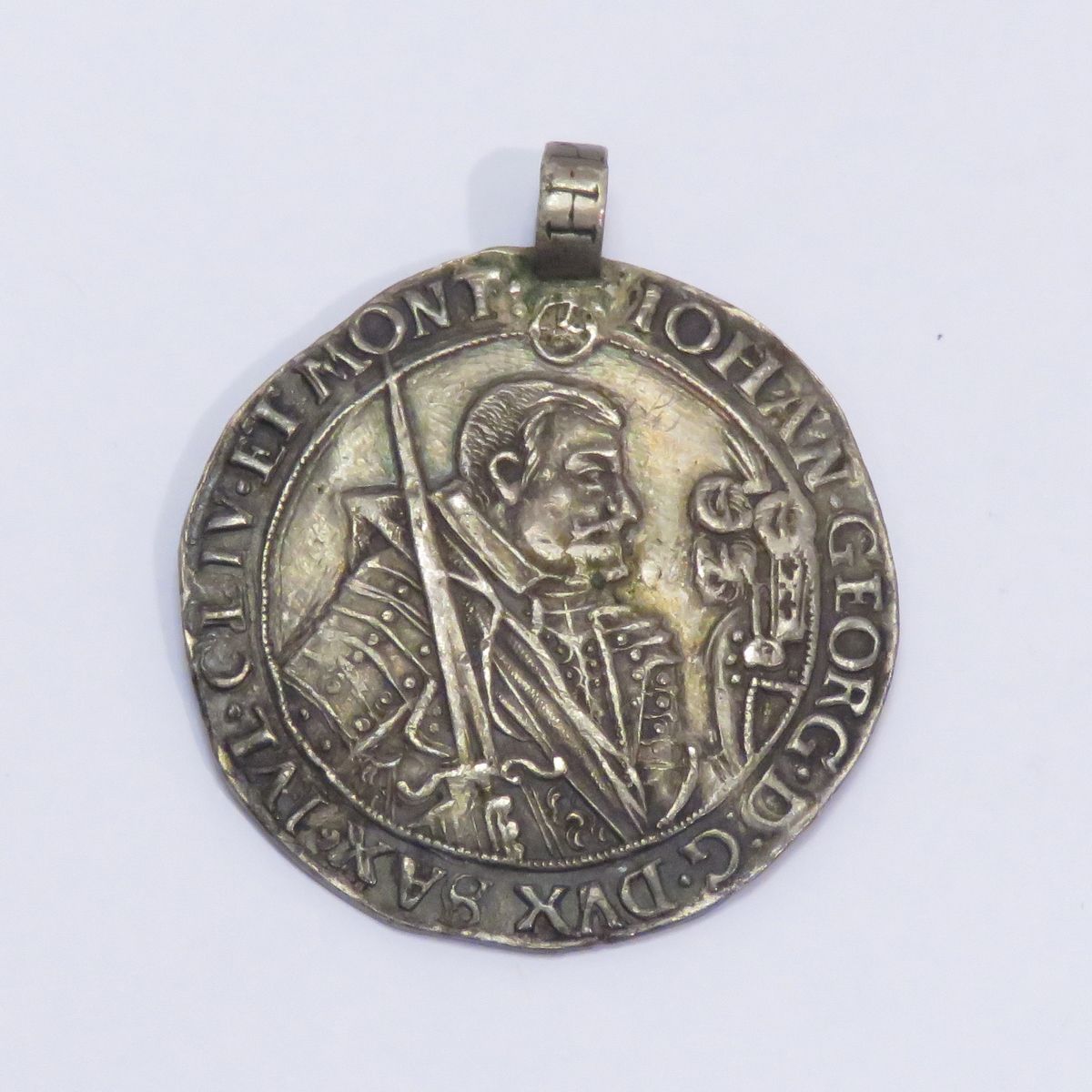 Null Silbermünze (als Anhänger montiert) aus 1/2 Thaler "Johann Georg I" (1591-1&hellip;