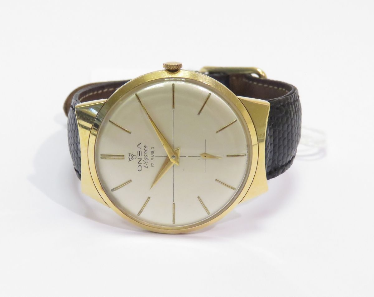 Null ONSA, Elegance. Men's wristwatch (extra flat) in 18K yellow gold. Dial with&hellip;