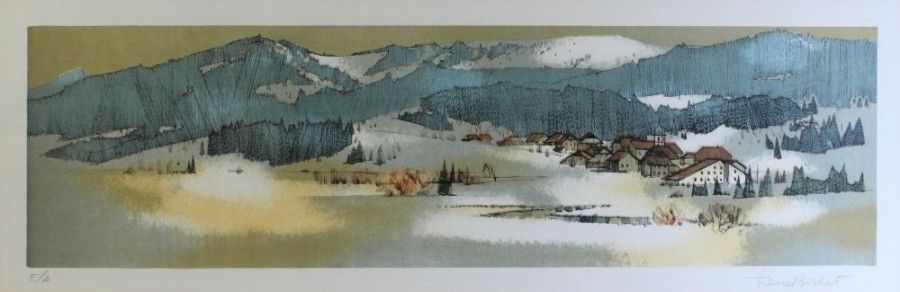 Null Pierre BICHET (1922-2008)
 Vue du Jura
 Lithographie couleurs sur papier, s&hellip;