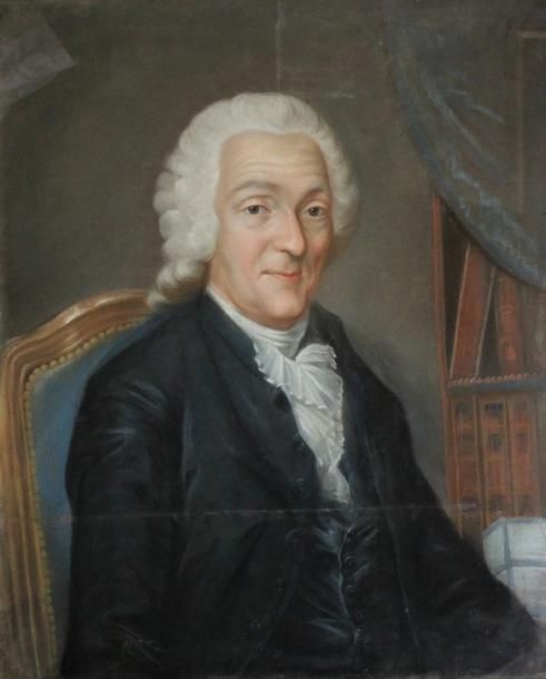 Ecole FRANCAISE vers 1800 Portrait de Jean-Daniel GILLET (1708-1782). Pastel gra&hellip;