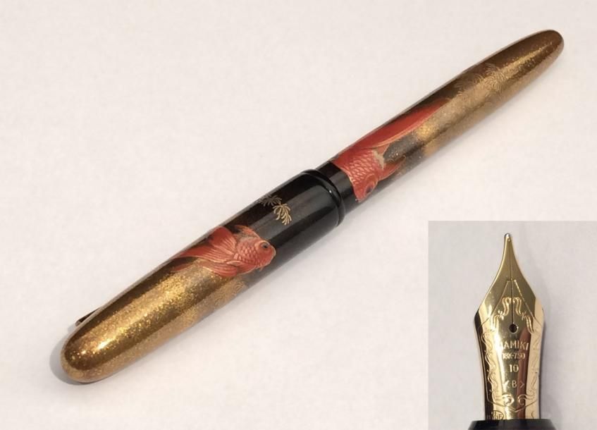 Null Hyakusen MURATA (Xxème). "GOLDFISCH". Très beau stylo à plume NAMIKI de tai&hellip;