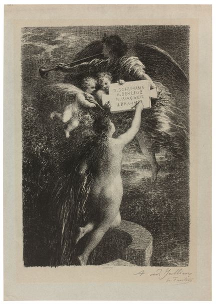 Henri FANTIN-LATOUR (1836-1904) Frontispice: Vérité. 1885. Autographie. 320 x 46&hellip;