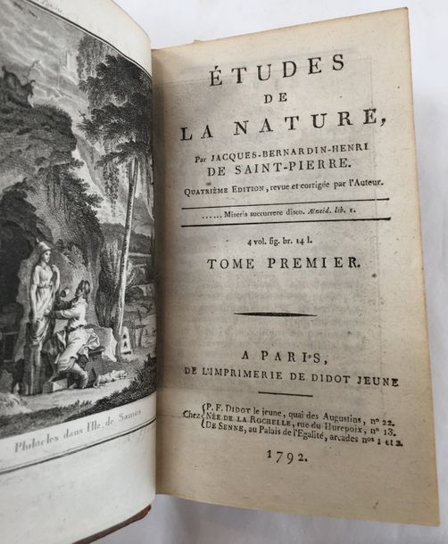 BERNARDIN DE SAINT PIERRE (Jacques Henri) Études de la nature. Paris, Didot le j&hellip;