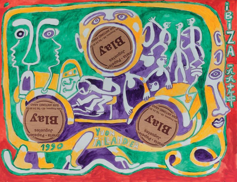 Yvon Taillandier (1926-2018) 
Ibiza
Aquarelle, crayon et collage sur papier
Sign&hellip;