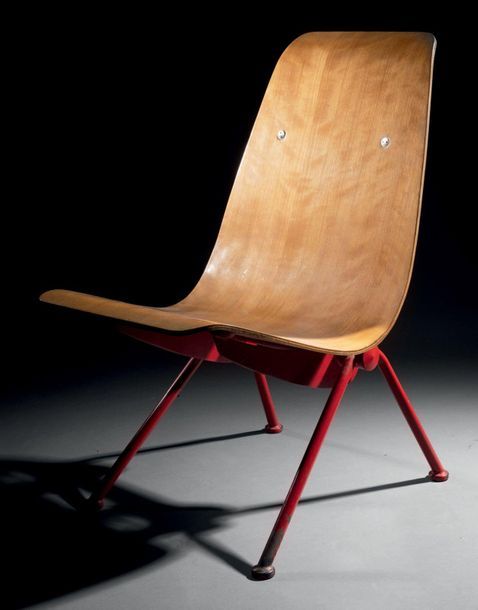Jean PROUVÉ (1910-1984) 
Light armchair n°356 from the artist's reference "Anton&hellip;