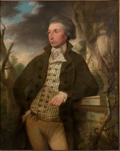 Attribué à Francis COTES (1726-1770) 
Portrait d'homme dans un parc
Toile
118 x &hellip;