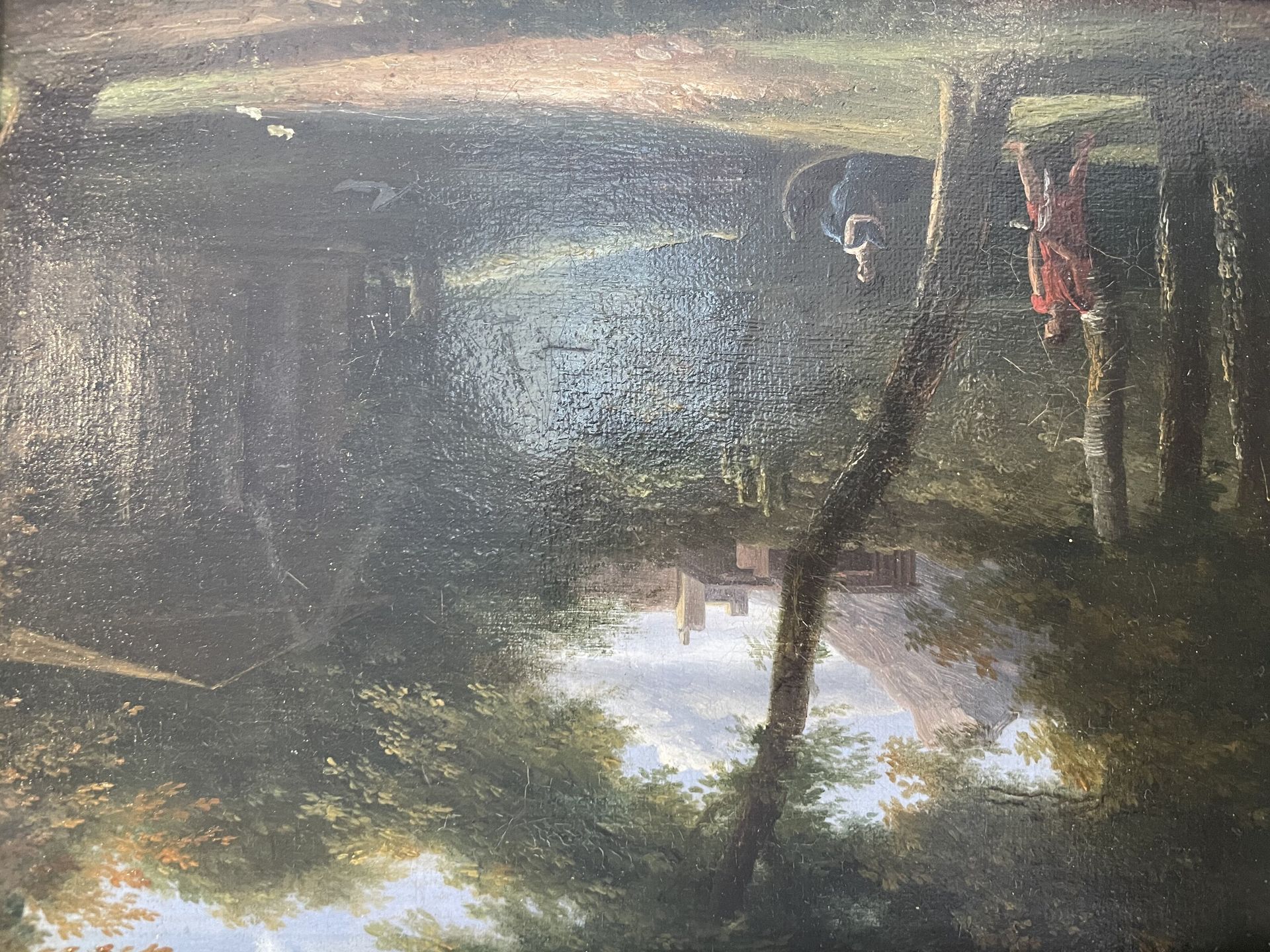 ECOLE FRANCAISE XIXème 
Paysage classique animé
Huile sur panneau.
H. 16,5 cm - &hellip;