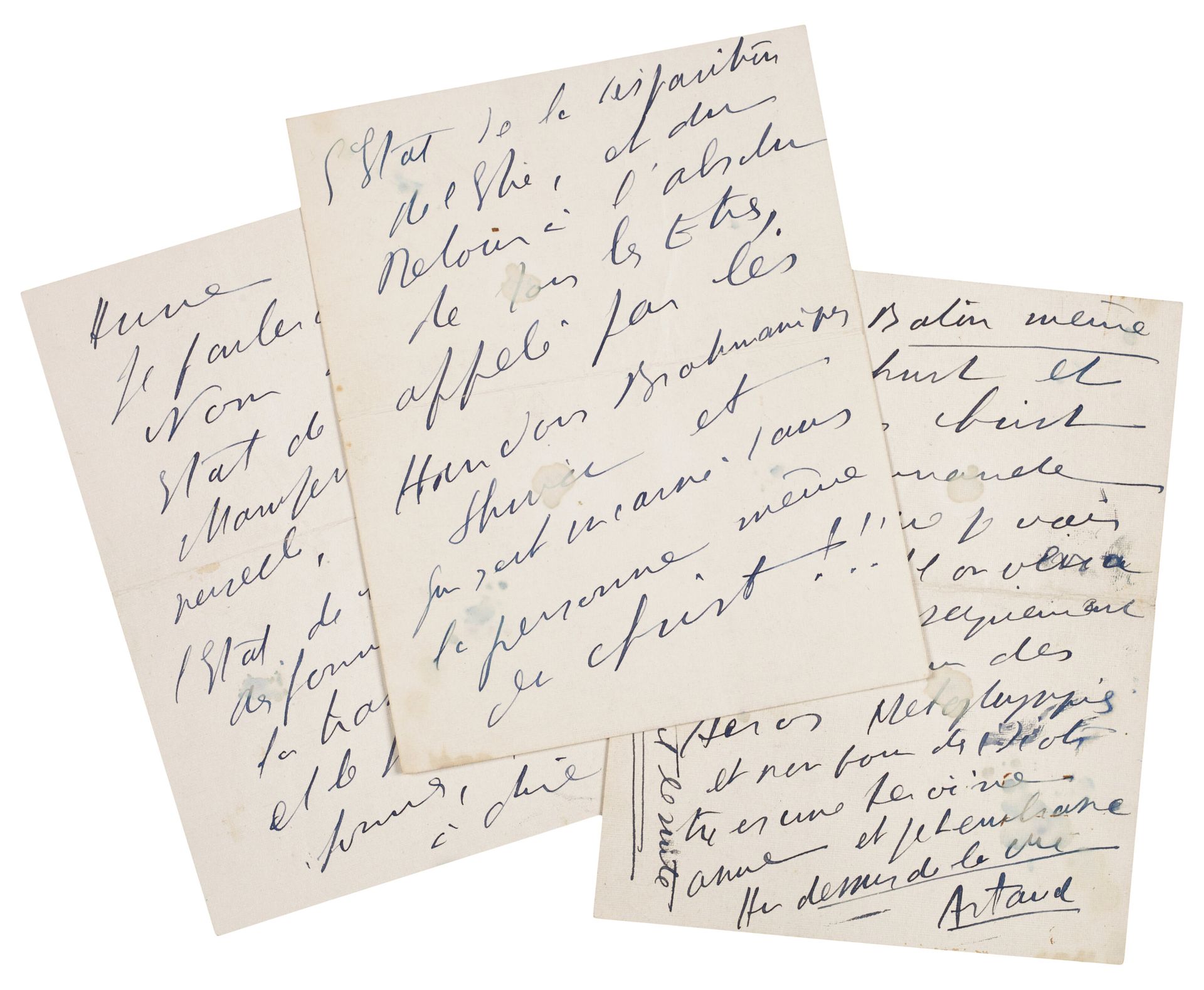 ARTAUD Antonin. LETTRE AUTOGRAPHE SIGNÉE À ANNE MANSON. [Septembre 1937]. 6 page&hellip;