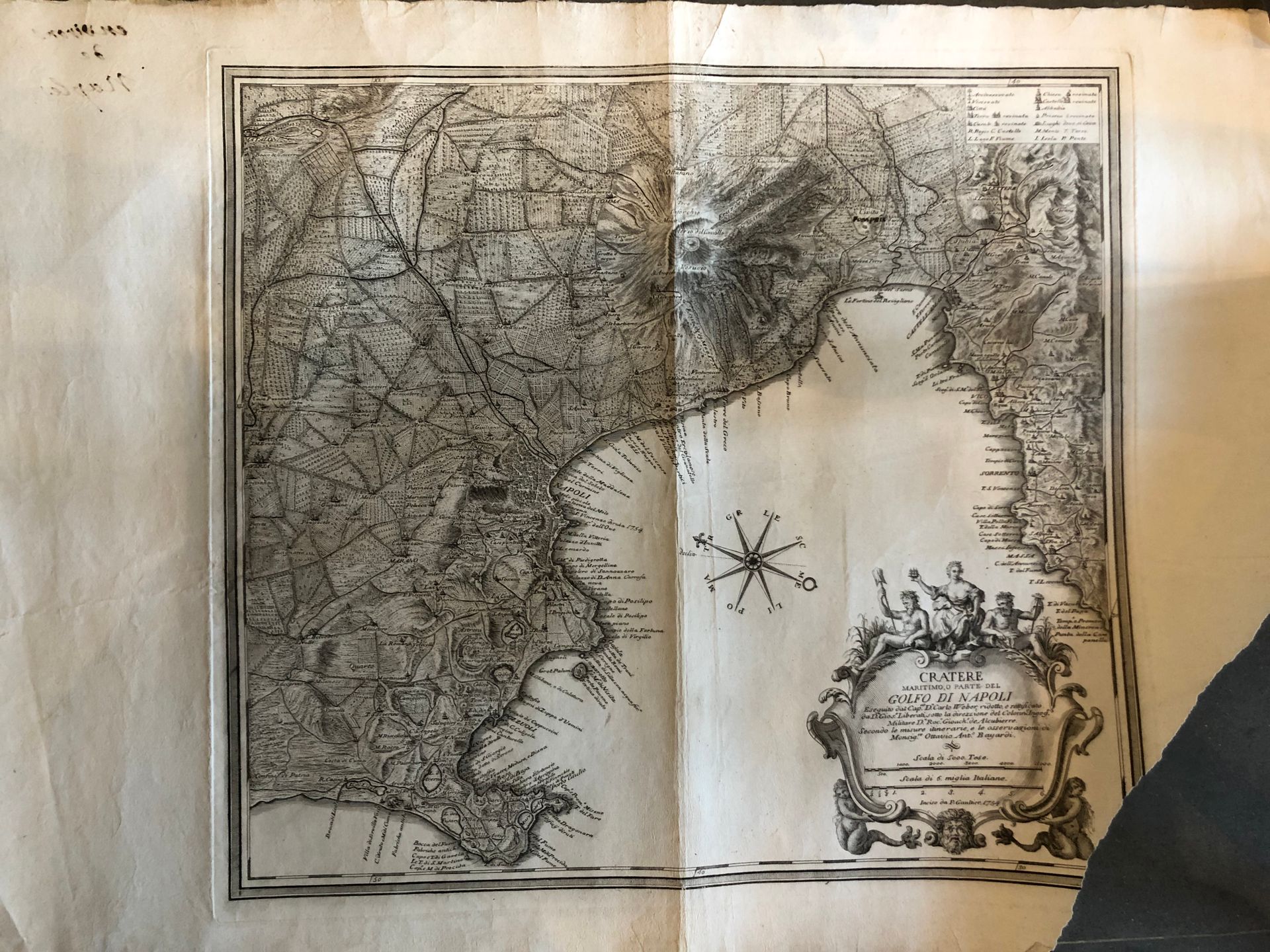 HERMIL, Antonio. / LIBERATI, Gioseppe & Weber, Carlo. Mappa di Pozzuoli secondo &hellip;