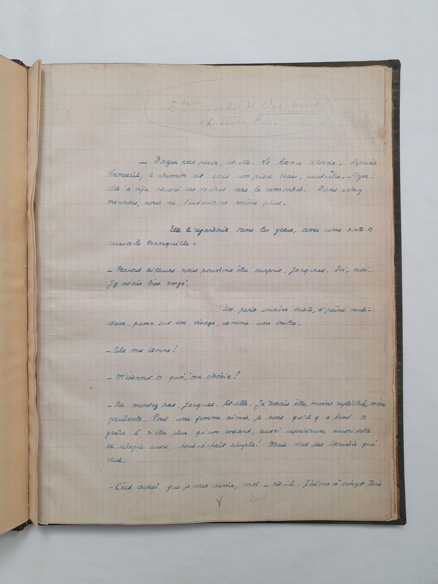 BERNANOS (Georges) (1888-1948) - Shadow dialogue. Autograph manuscript, entitled&hellip;