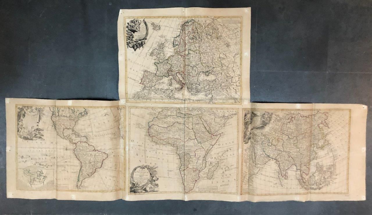 CLOUET, Abbé / MONDHARE. Carte d'Afrique (1764) - Carte d'Amérique (1774) - Cart&hellip;