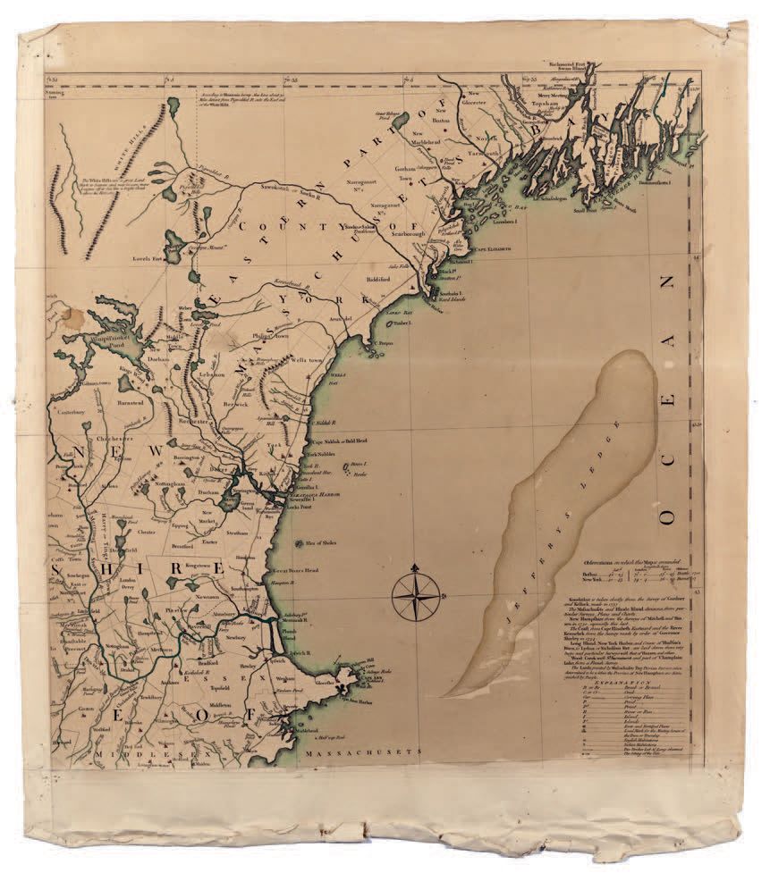 JEFFERYS, Thomas. A Map Of The Most Inhabited Part Of New England Containing The&hellip;