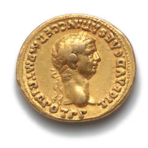 Null CLAUDE und AGRIPPINE
Aureus. Lyon (50-54). 7,73 g. 
 Claudius' Lorbeerkopf &hellip;