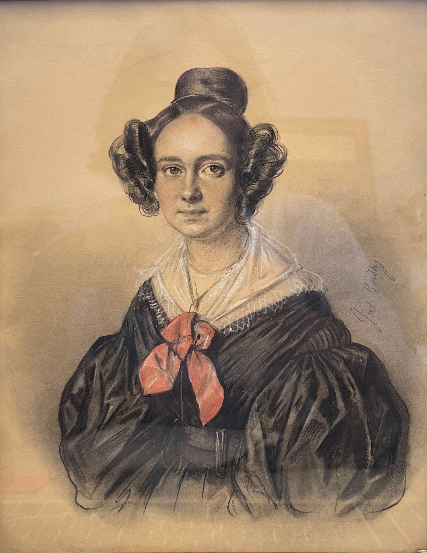 Jules BOILLY (Paris 1796-1874) 推测为Laure Audenet的肖像
三支铅笔和木炭 25.3 x 20.5 cm
右下方有签名&hellip;