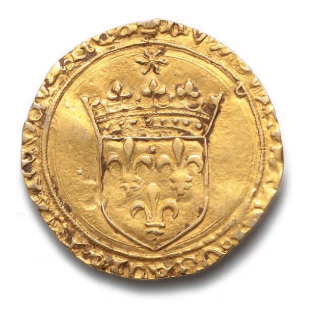 Null 路易十二（1498-1514）
带太阳的金色盾牌。图卢兹（Pt 5e）。3,34 g.
D. 647。
VF到TTB。