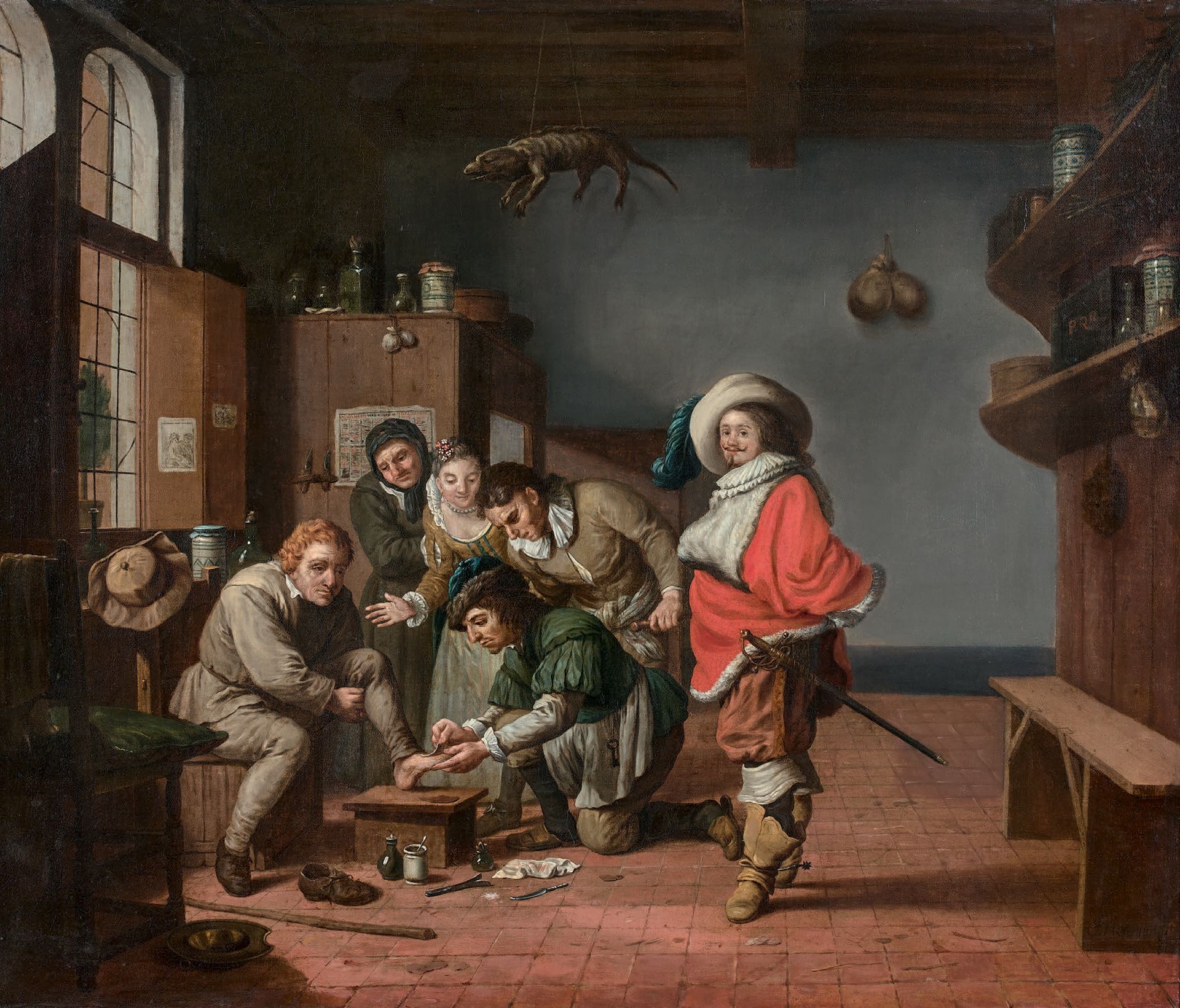 Jan Josef HOREMANS (Anvers 1682-1790) 脚上的手术
帆布
右下方有签名和日期 Horemans 1743
46 x 55 c&hellip;