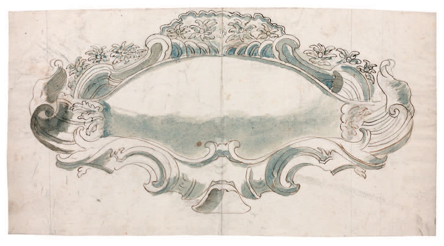 Ecole Italienne du XVIIIe siècle Entwurf für eine Patrone
Feder und braune Tinte&hellip;