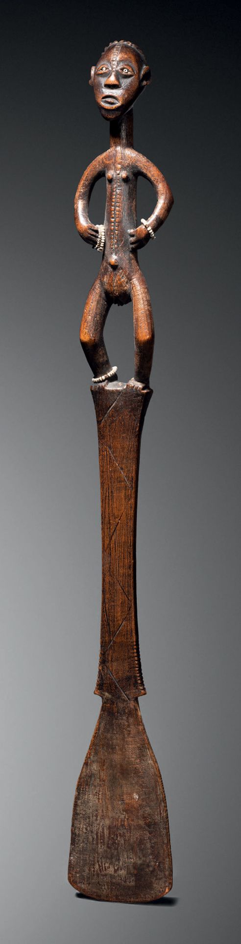 Null Ɵ Sceptre Tabwa, République Démocratique du Congo
Vers 1880
Bois
H. 55 cm
T&hellip;