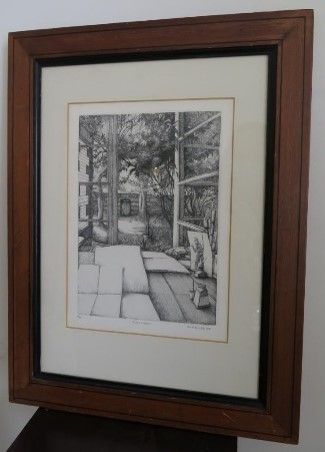 Érik Desmazières 波尔多花园，1979年
石版画第83/90号，有签名和标题 29.5 x 20.5 cm 约。