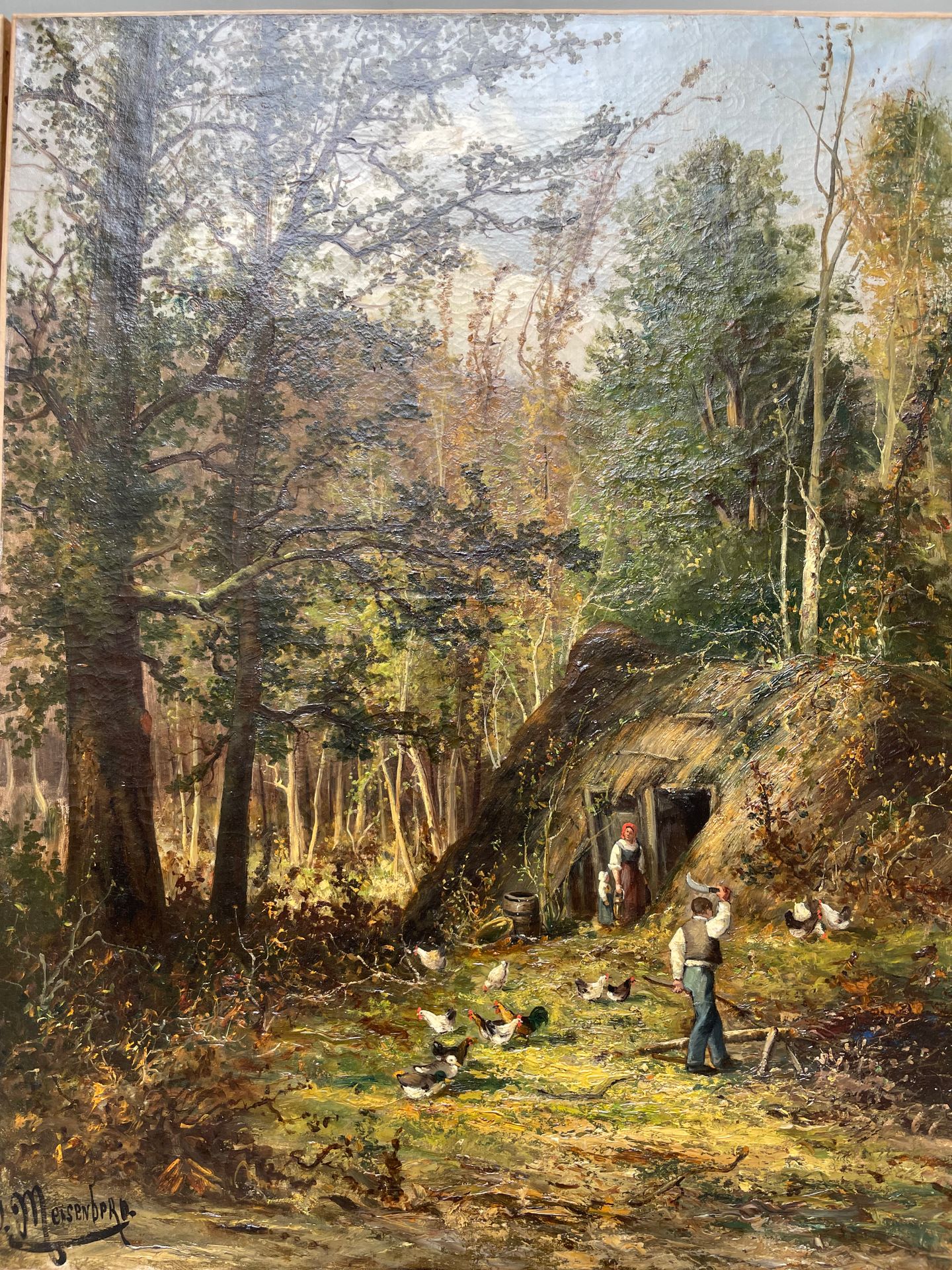 J.MEISENBERG (XIXéme siècle) 两幅具有巴比松风格的大型风景画
布面油画
签名92x73厘米。