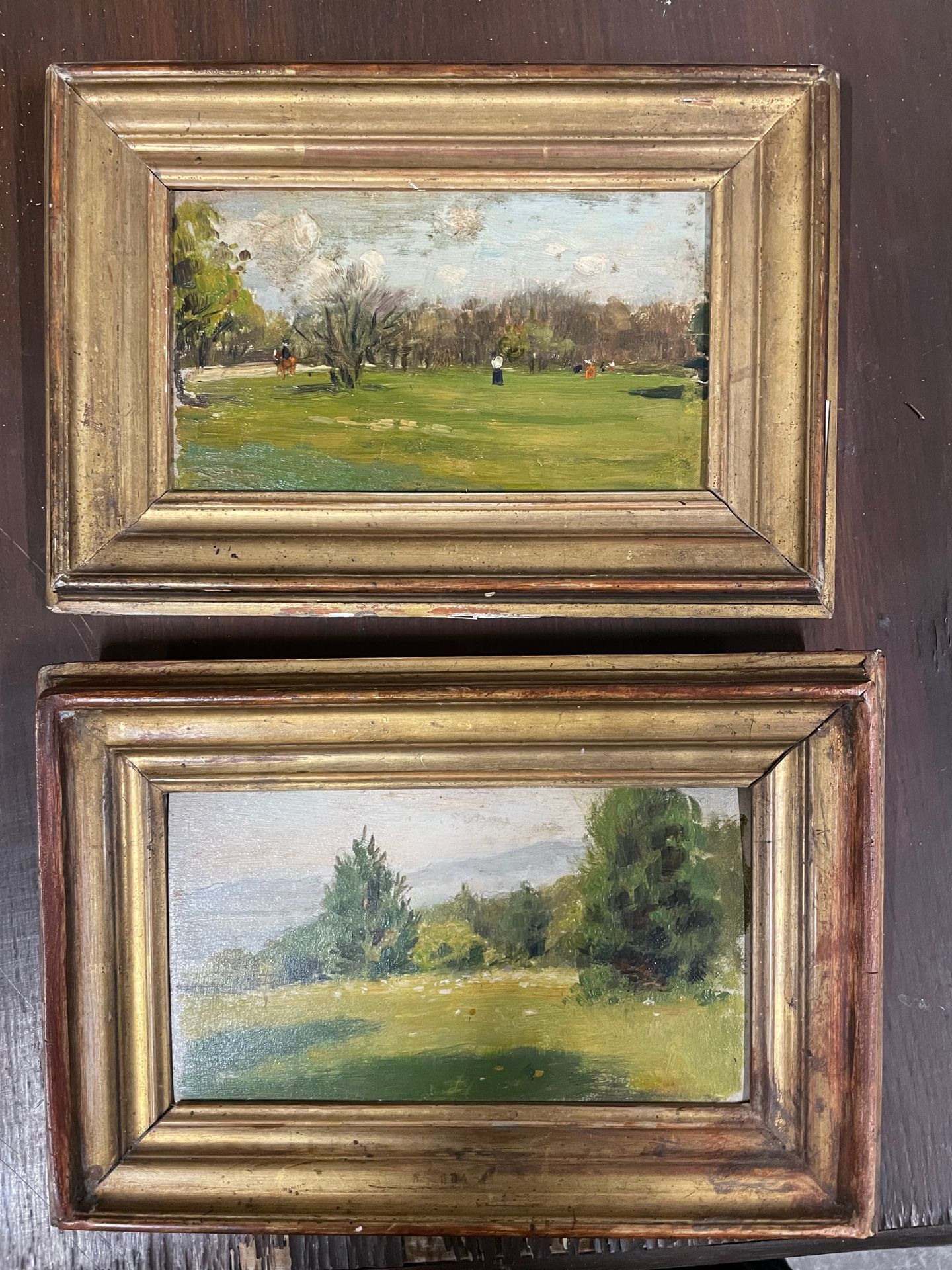 Ecole FRANCAISE du début du XIXème siècle Landscapes
Two small oils on panel
14x&hellip;