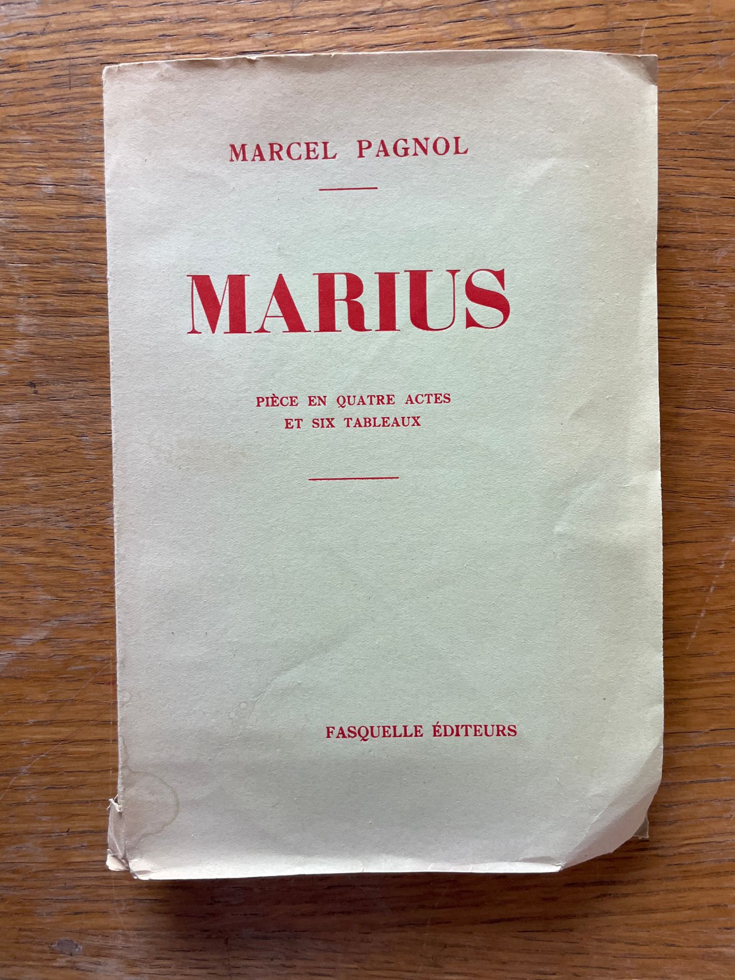 Marcel PAGNOL - Marius París, Fasquelle, 1931
Primera edición
Uno de los 100 eje&hellip;