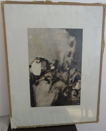Claude Guichard ? Composition abstraite
Encre et huile sur papier
32 x 21,7 cm