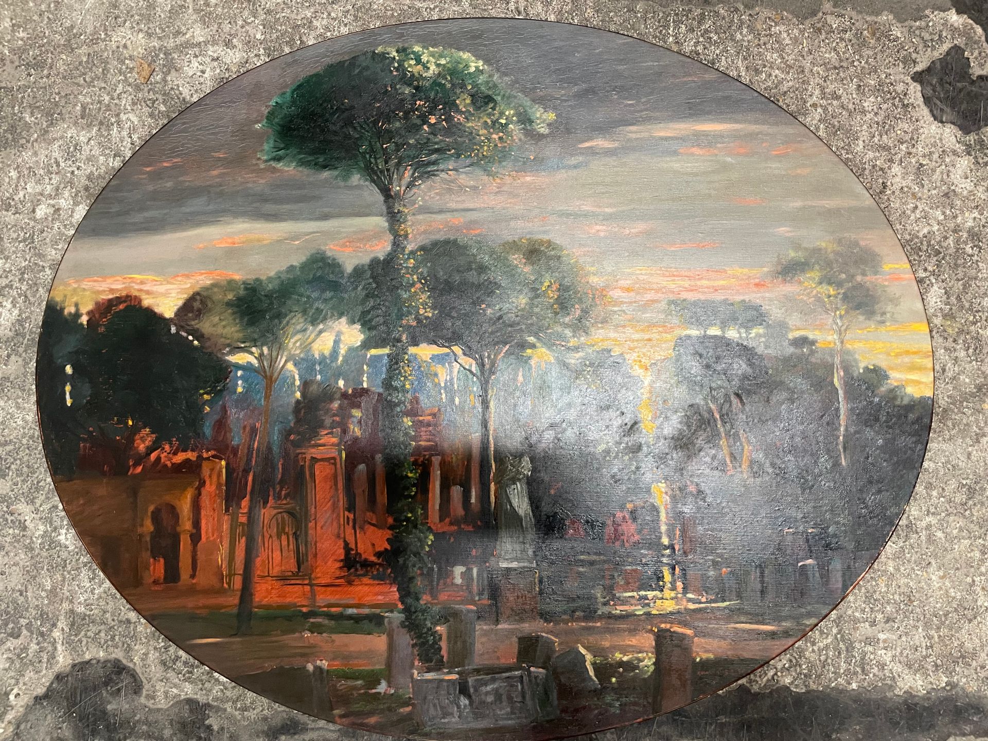 Gérard DIAZ (1938) Antike Landschaft
Öl auf Holz
Signiert unten rechts
81x101 cm