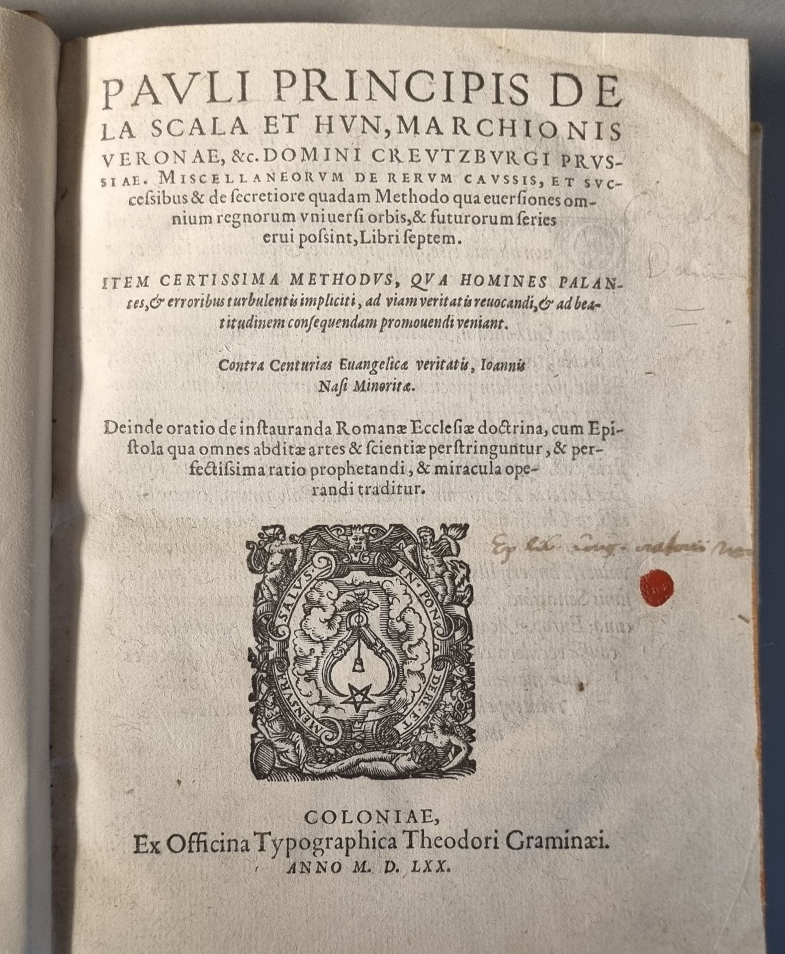 SCALIGER (Paul Scalich, dit) Miscellaneorum De rerum caussis, et successibus & d&hellip;