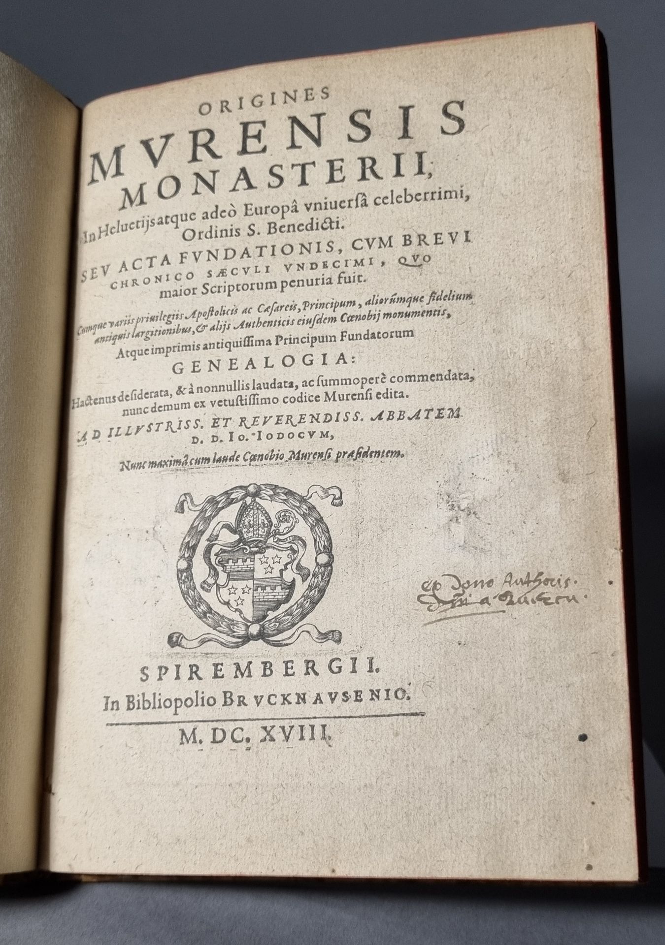 PEIRESC (Nicolas Claude Fabri de) 
Origines murensis monasterii, in Helvetijs at&hellip;