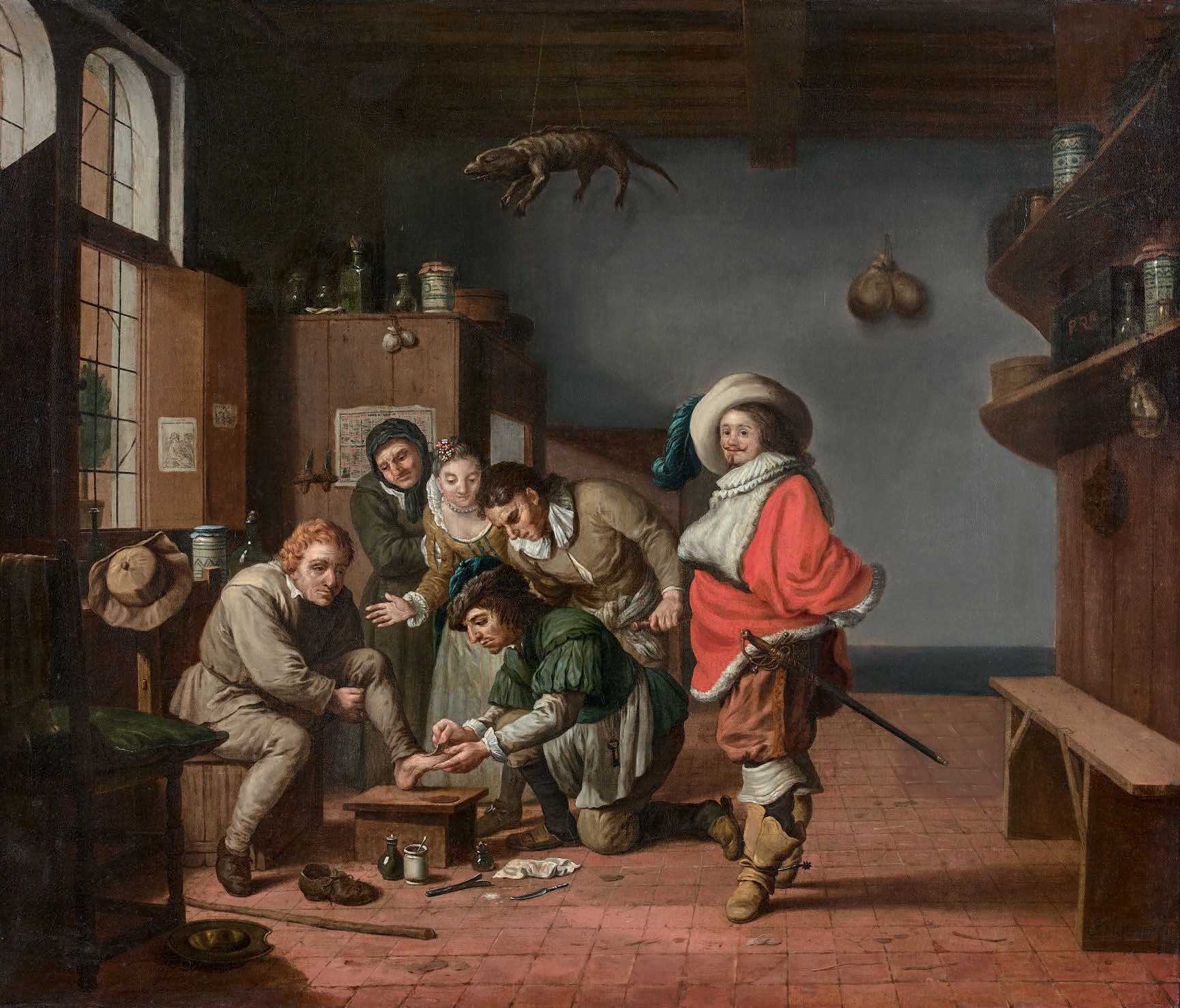 Jan Josef HOREMANS (Anvers 1682-1790) L'operazione al piede
Tela Firmato e datat&hellip;