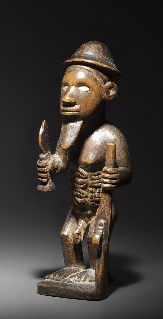 Null Statuette Bembé Biteki, Demokratische Republik Kongo 
Holz, schöne hellbrau&hellip;