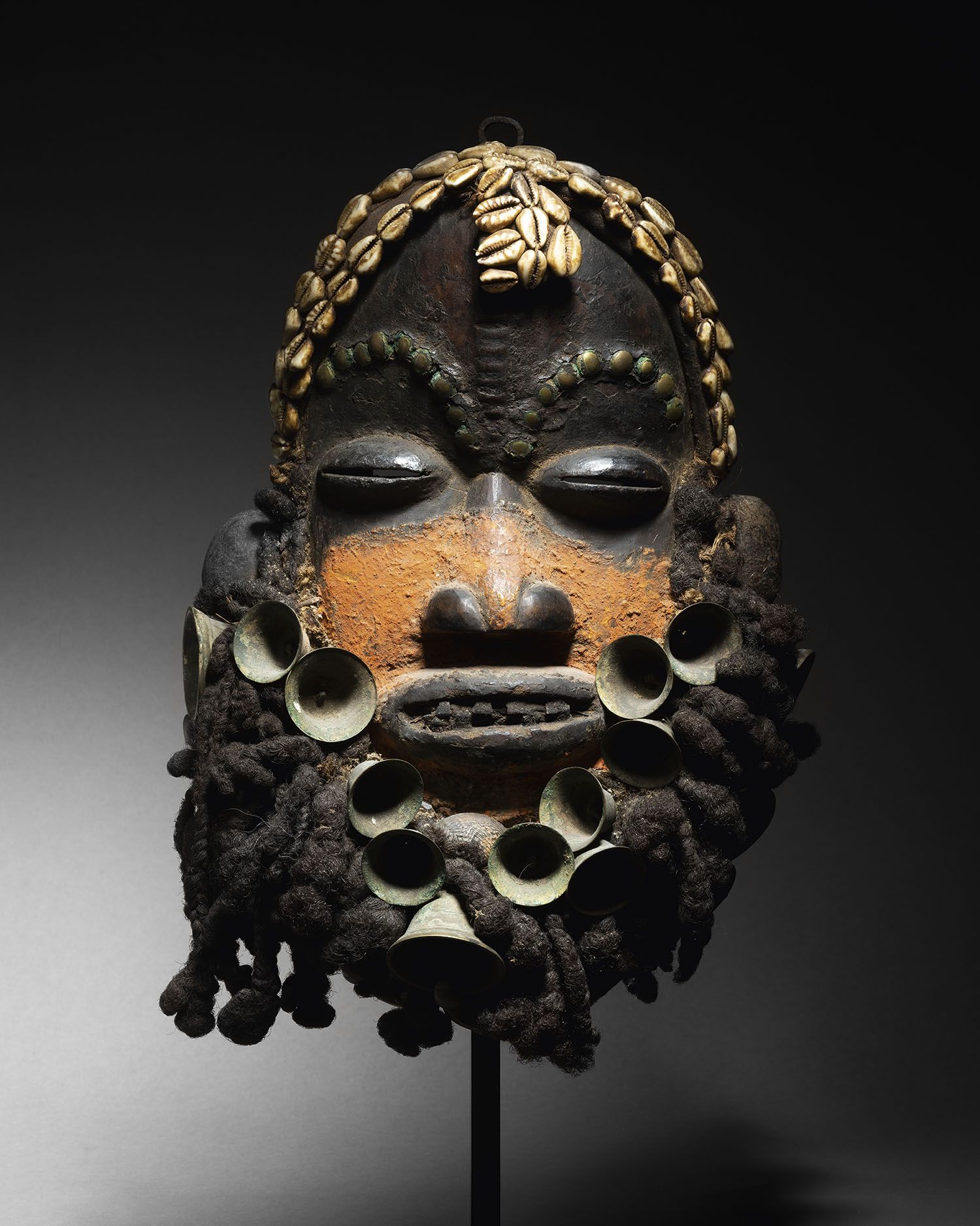 Null Dan/We mask, Ivory Coast
Wood, pigments, vegetable fibers, cowrie shells an&hellip;