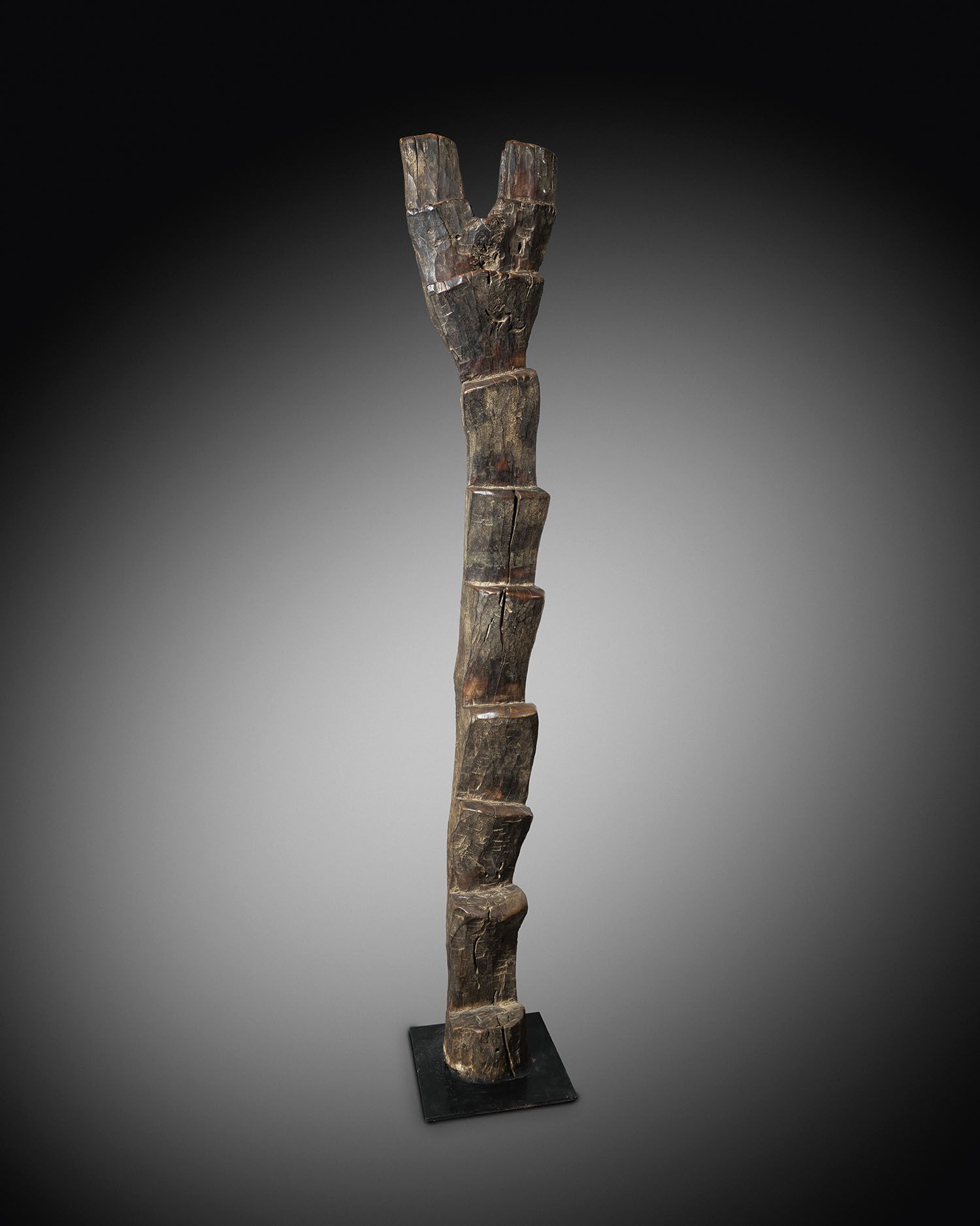 Null Echelle Dogon, Mali
Bois
H. 250 cm 
Dogon ladder, Mali
H. 98 1/2 in
Belle é&hellip;