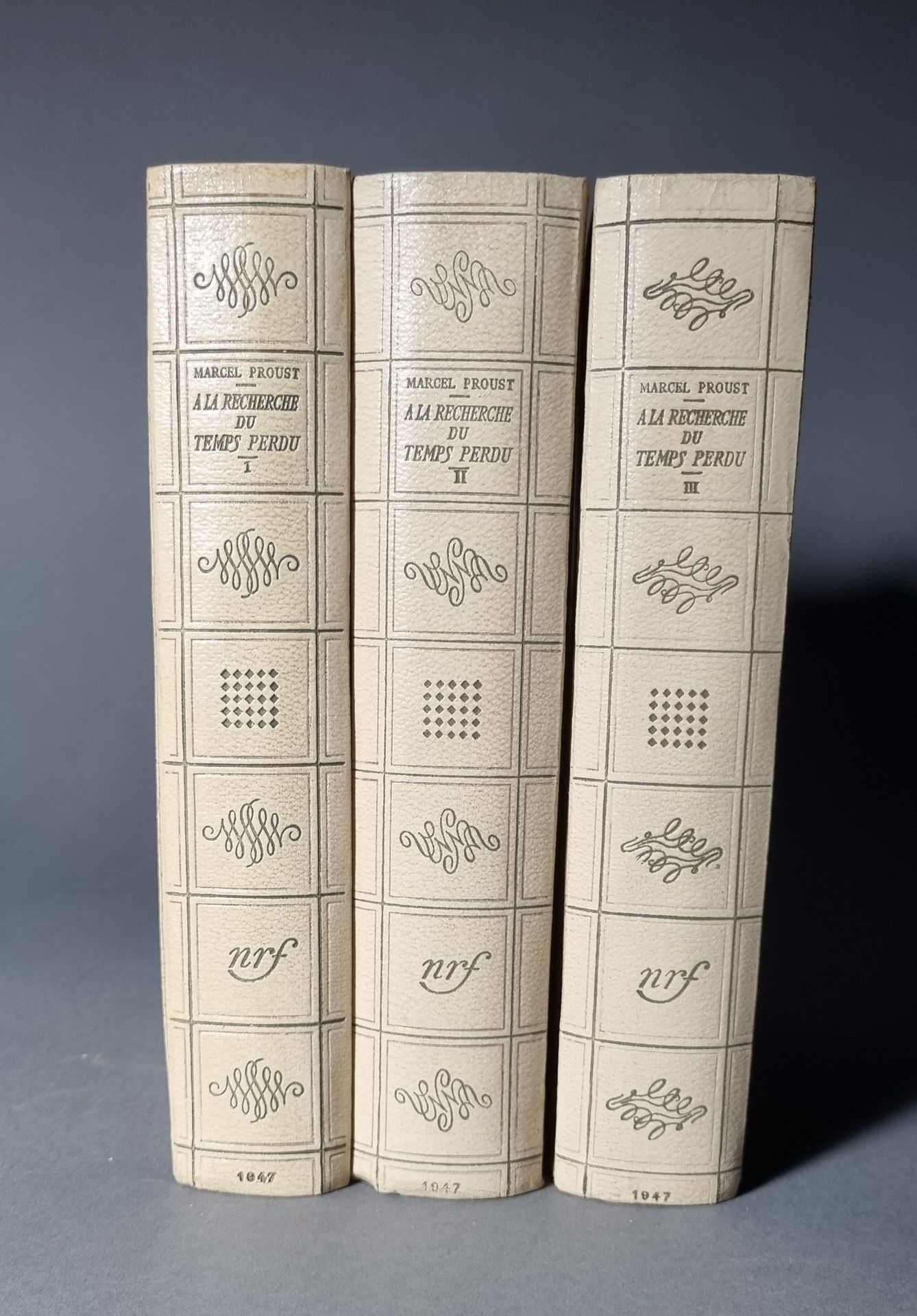 MARCEL PROUST "À la recherche du temps perdu", Paris, NRF, 1947, 3 volumes small&hellip;