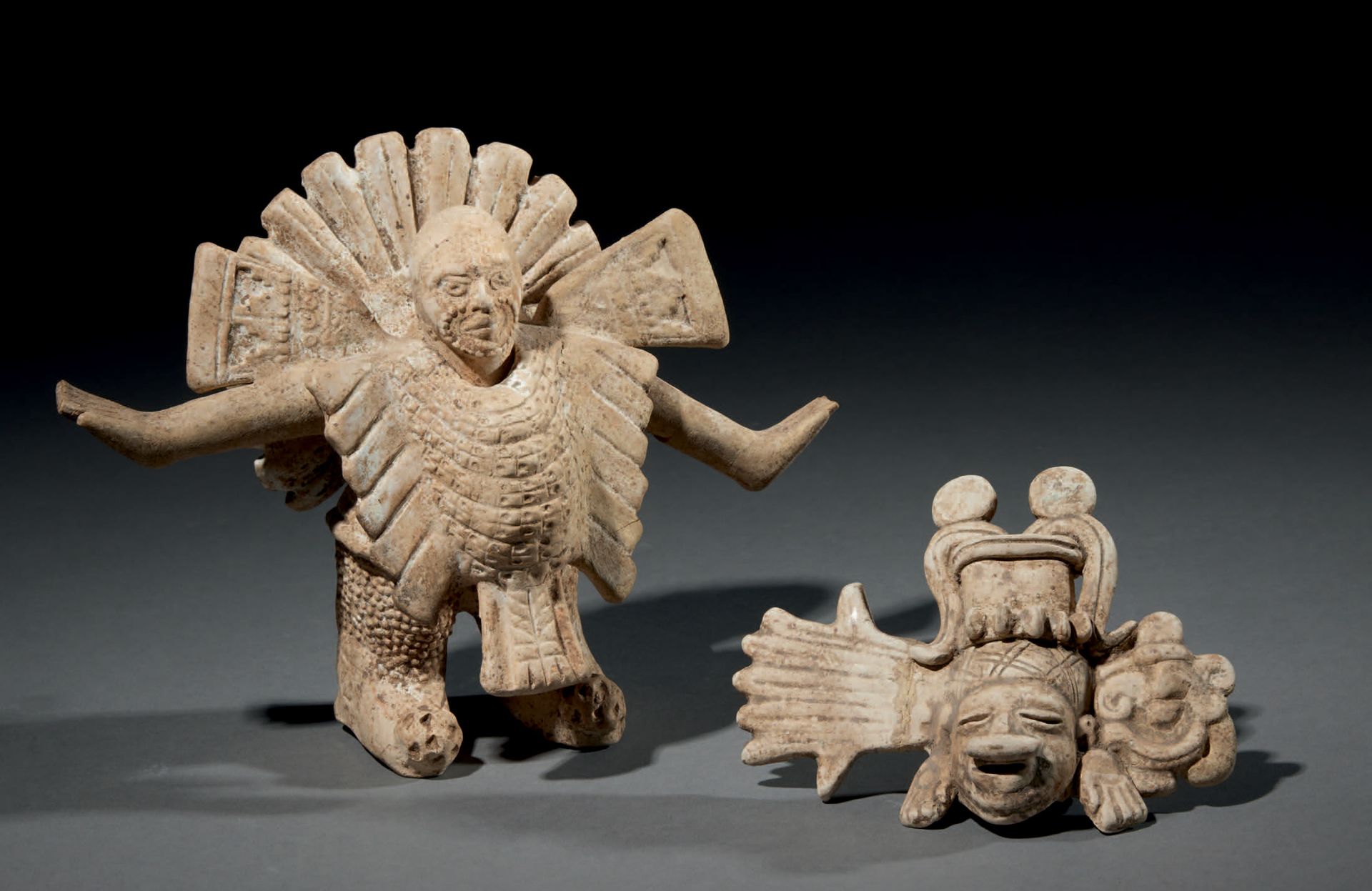 Null ɵ 牧师与里奇河面具
veracruz文化，Nopiloa，墨西哥湾
古典，600-900 ADC.
乳白色陶瓷
高17.5厘米
出处：
- 美国私人&hellip;