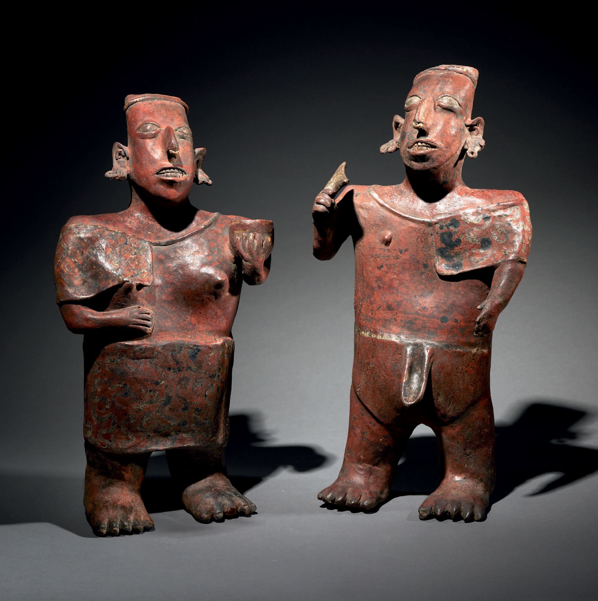 Null 瑰丽杯纳亚里特文化，墨西哥西部
protoclassique，公元前100-公元250年
陶瓷，砖红色滑石，白色和黑色油漆，锰氧化物
高46.5厘米-&hellip;