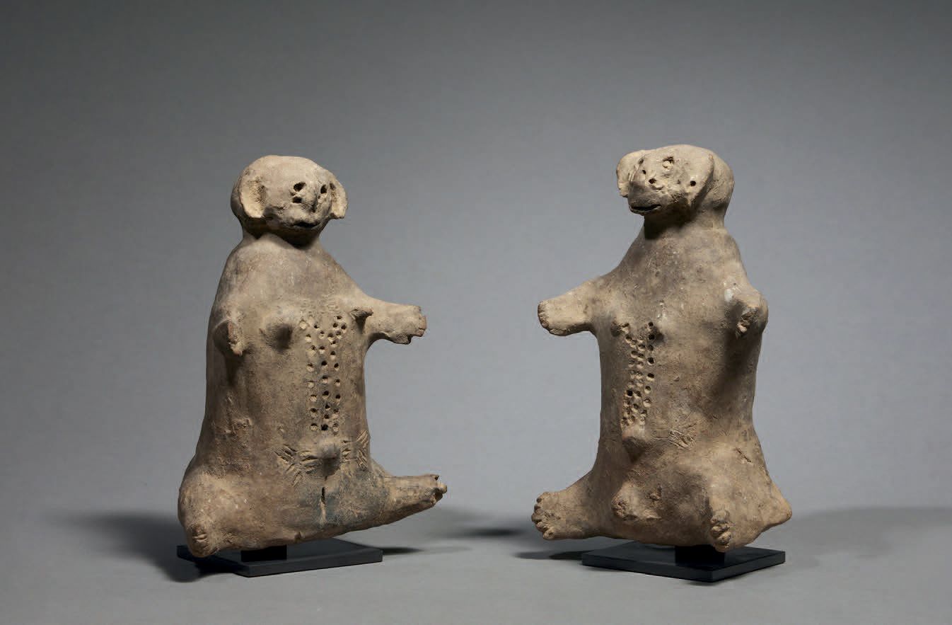 Null Couple Lamba/Losso
Nigeria
Terre cuite
H. 18 cm
Couple en terre-cuite figur&hellip;