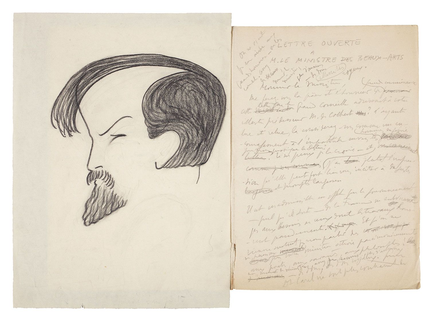 GUITRY Sacha (1885-1957). Fragment of manuscript for his work De MCDXXIX à MCMXL&hellip;