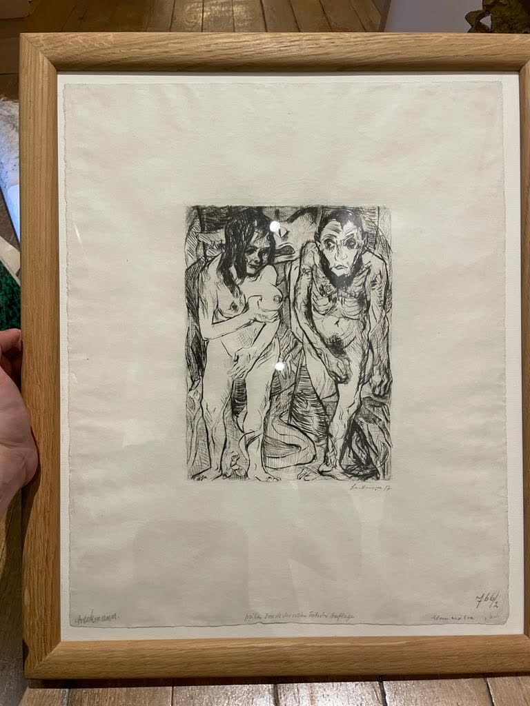 Max BECKMANN (1884-1950) 亚当和夏娃，1917年
蚀刻版画，左下方有签名，位置和日期 44 x 35.5 cm
