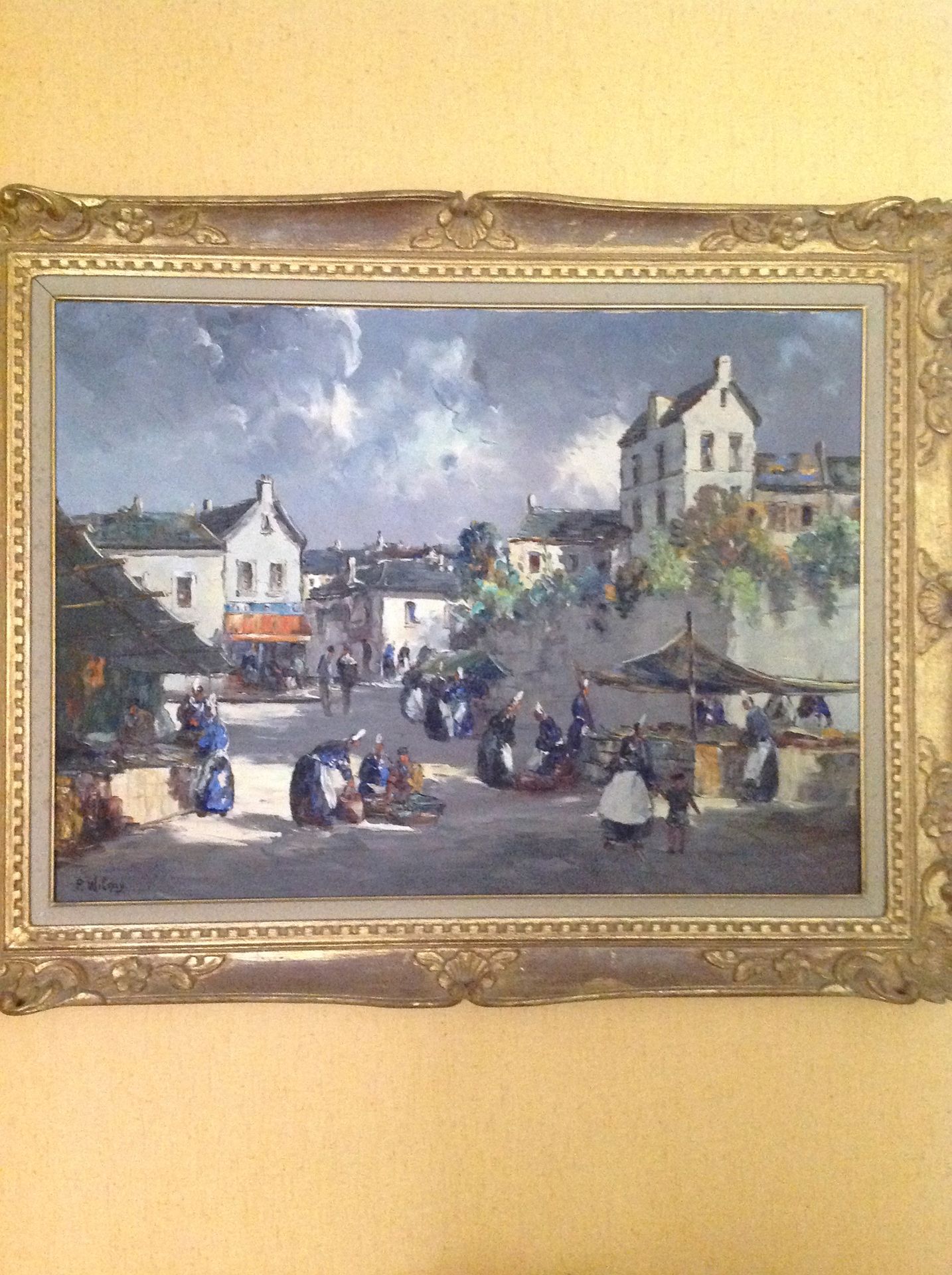 P. WILNAY (XXème siècle) Scène de marché en Bretagne
Huile sur toile, signée en &hellip;