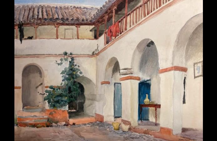 Georges SCOTT (1873-1942) 
Patio in Cordoba



Watercolor on paper



Signed, lo&hellip;