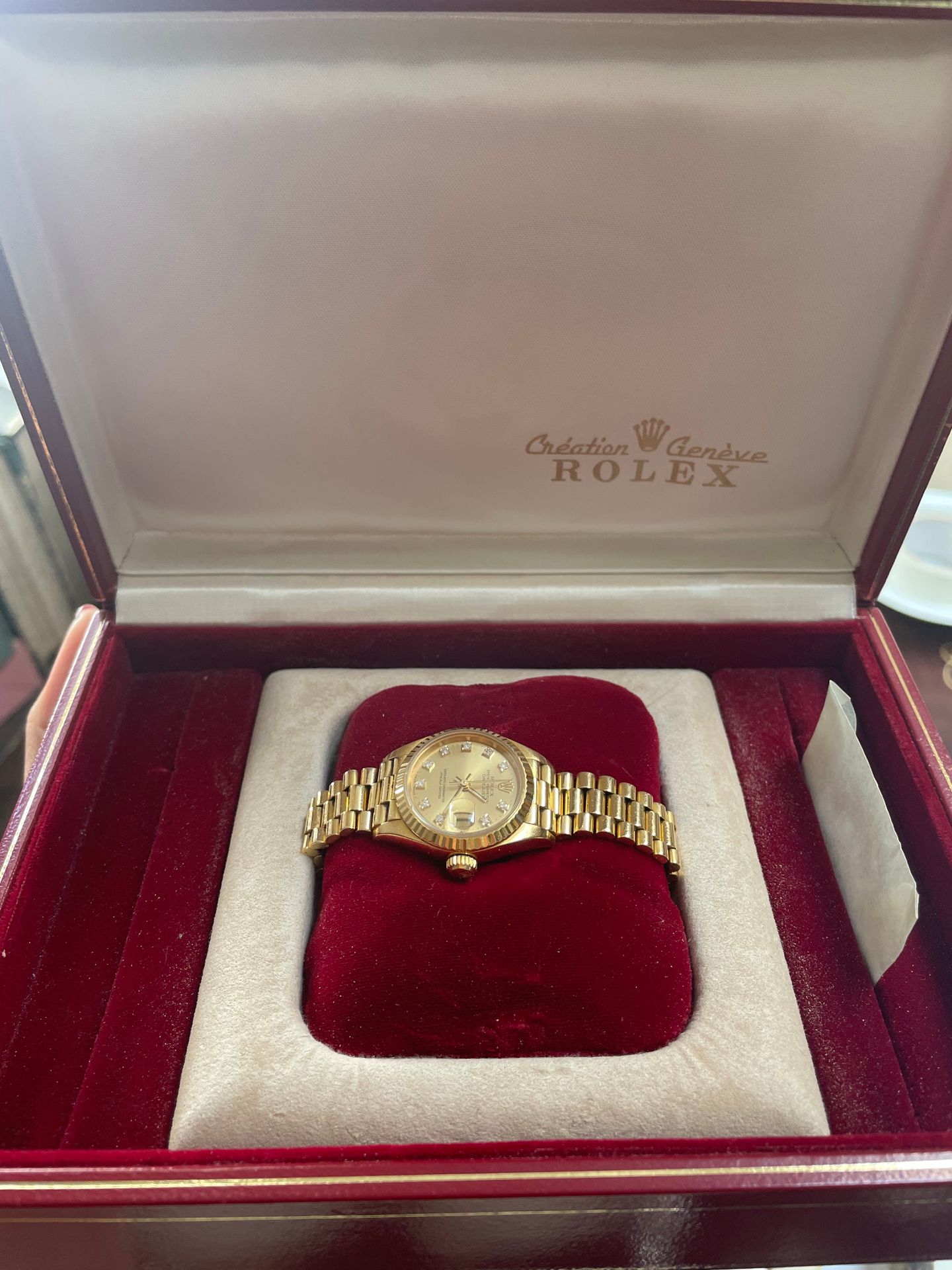 ROLEX Damenarmbanduhr Rolex Oyster Perpetual Date Just Lady
Vintage
Gold 750°/°°&hellip;