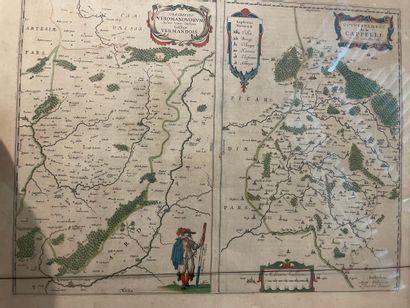 Null Conjunto de dos mapas
Grabados en color
Siglo XVII
Tal cual