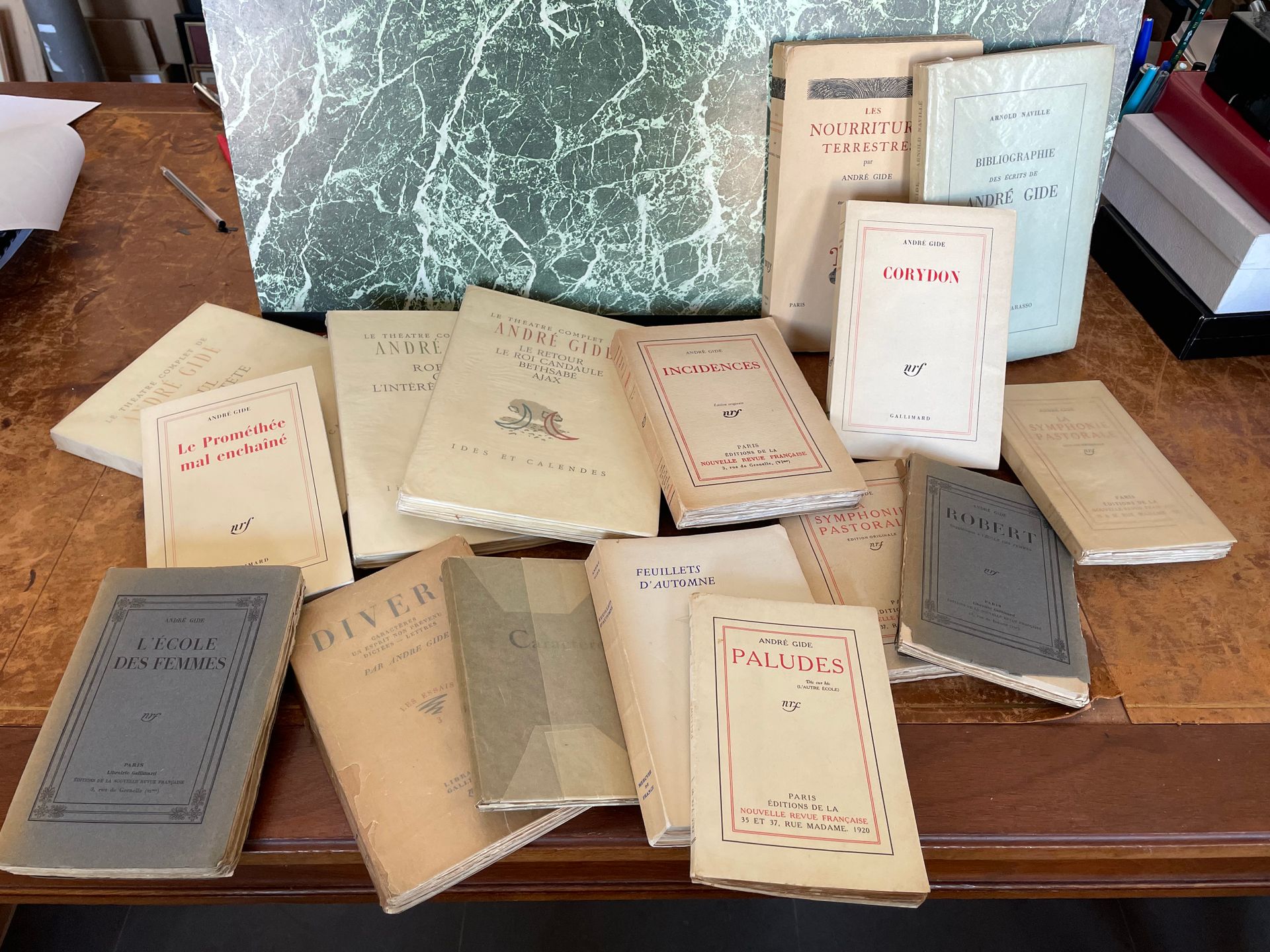 ANDRÉ GIDE Lot of first editions including shipment
