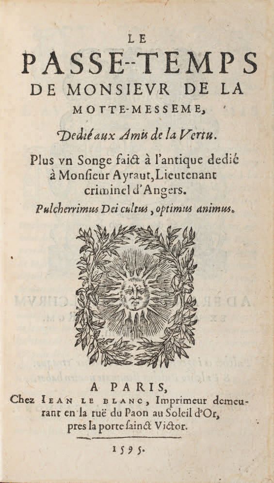 LA MOTTE-MESSEMÉ (François Le Poulchre de). Ɵ The Pastime, dedicated to the Frie&hellip;