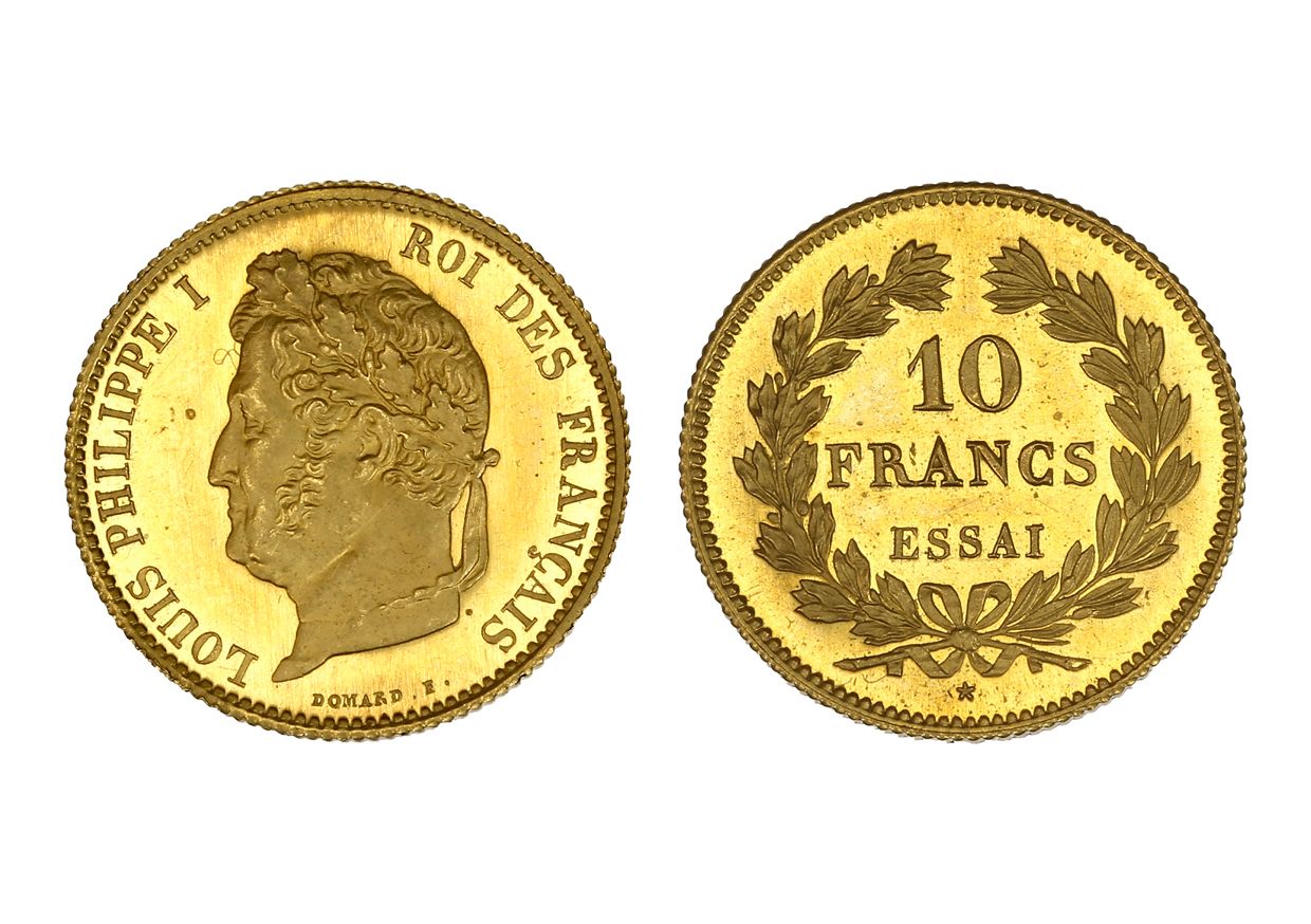MONNAIES FRANÇAISES LOUIS PHILIPPE (1830-1848)

10 francs. Essai en or de Domard&hellip;