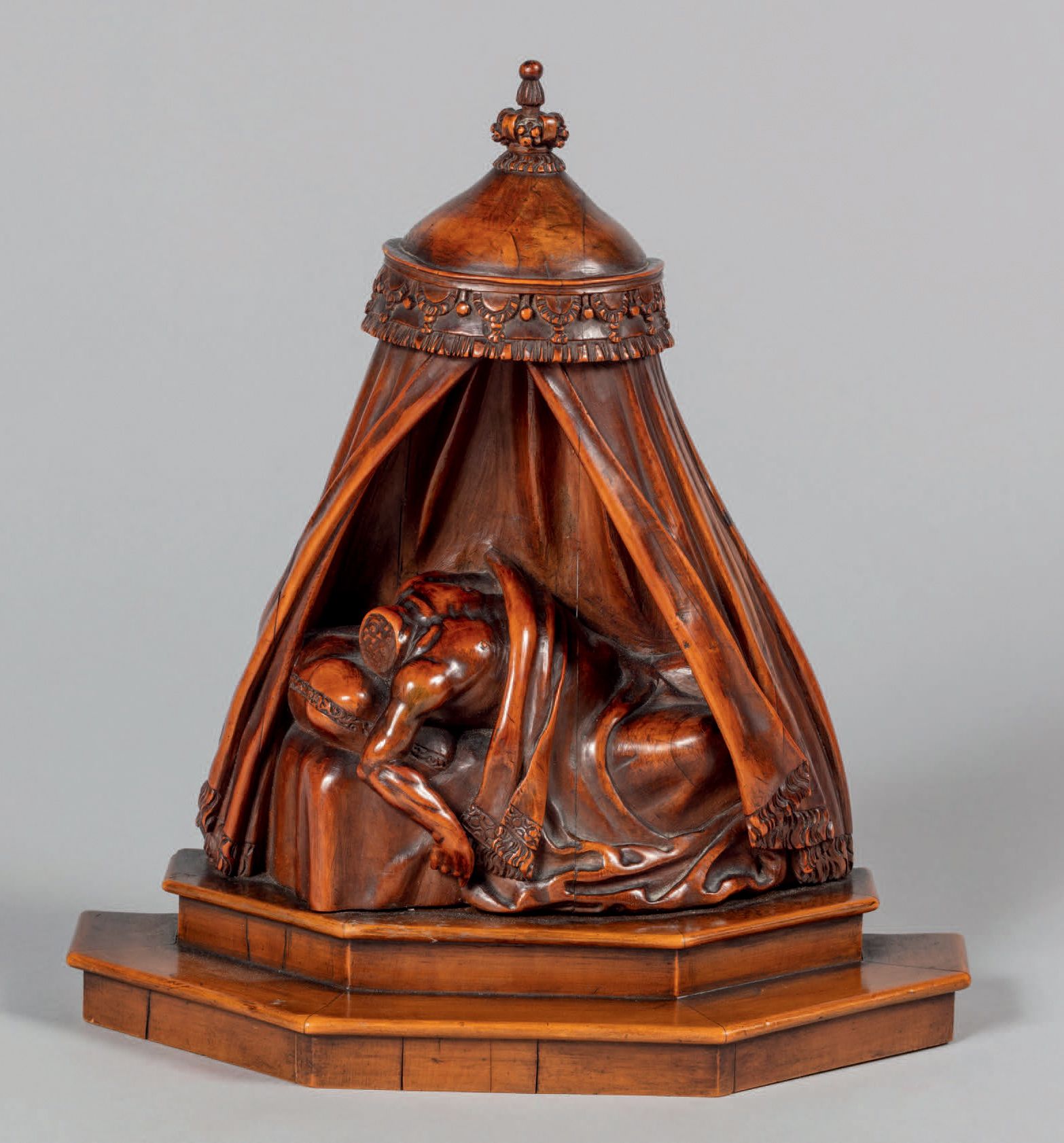 Null Tent of Holofernes housing his decapitated body in carved boxwood. Placed o&hellip;