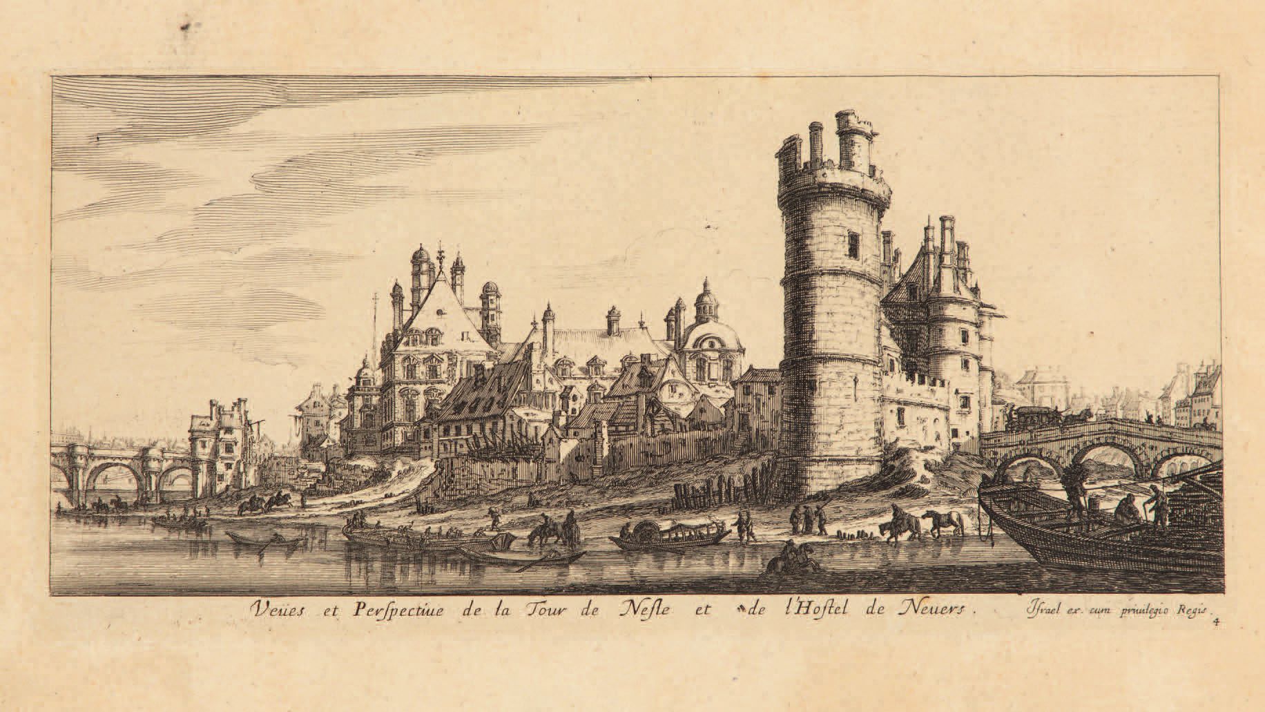 SILVESTRE (Israël). 收集了大量法国、意大利等国最美丽的城市、宫殿、城堡、娱乐场所的景色。巴黎，Laurent Cars，1750年。长方形对&hellip;